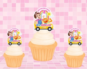 Ms Rachel Inspired  Cupcake Topper, Ms Rachel  Party Decorations, Customized Cake Topper,Ms Rachel  Party Favors
