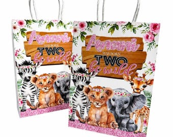 Born Two be Wild Treat bags, Goddie Bags, Party Bags, Party Favors