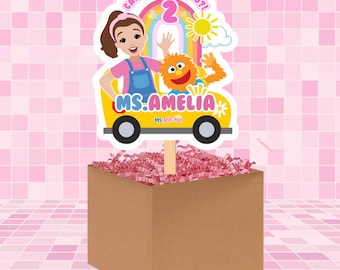 Ms Rachel Inspired Single sided Cake Topper, Ms Rachel  Centerpiece Party Decorations, , Ms Rachel Girl Party Favors