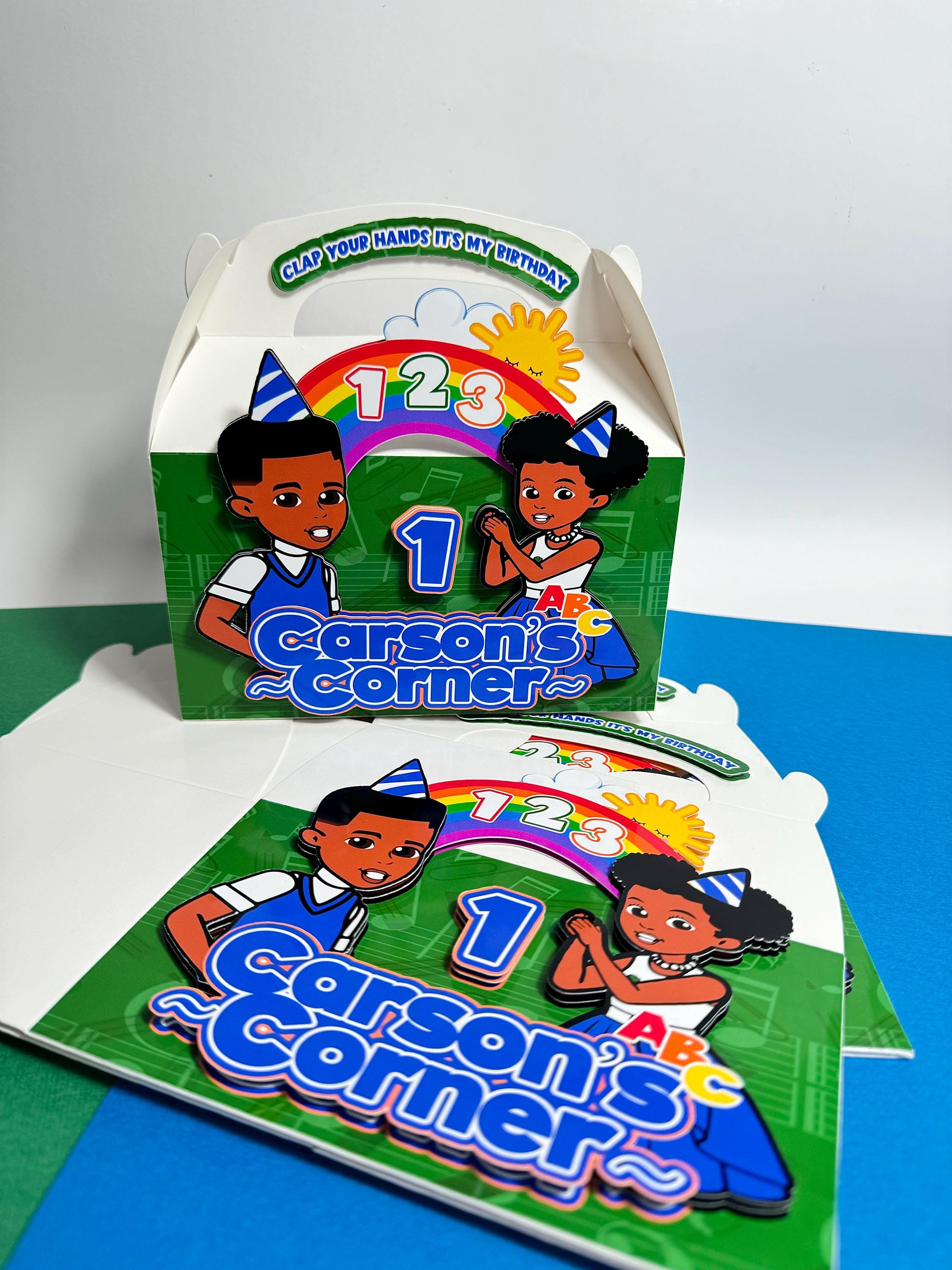 Gracie Boy Party Treat Box, Gracie Boy Party Decorations, Gracie Girl Party Supplies, Gracie Girl Party Gable Box Treat bag
