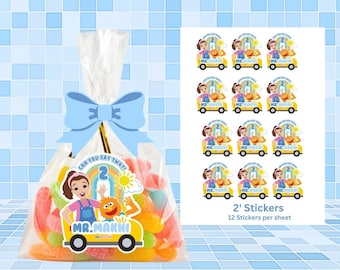 Ms Rachel Inspired Stickers , Ms Rachel Party Decoration, Ms Rachel Birthday, Ms. Rachel Party, Ms Rachel Boy Party Supplies