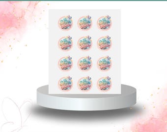 Custom New Theme Stickers, Party Decorations, Customized Party Favors Stickers