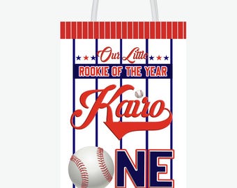 Baseball Party Treat Bags, Sports Party Gift Bags, Baseball Party Decorations, Rookie of the Year