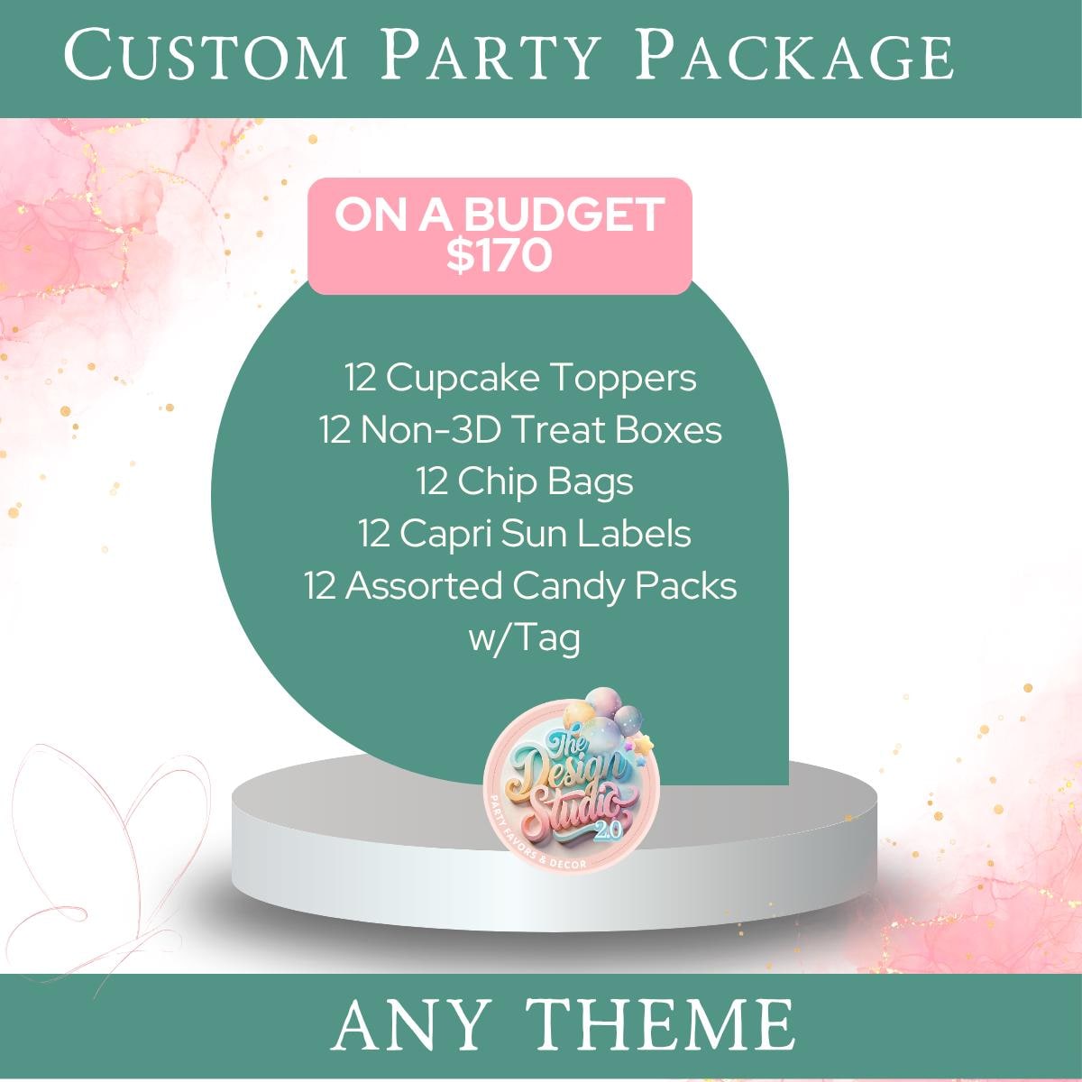 Custom New Theme Party Packages, Party Decorations