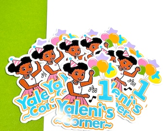 Gracie Girl Party Stickers, Gracie Girl Party Decorations, Customized Party Favors