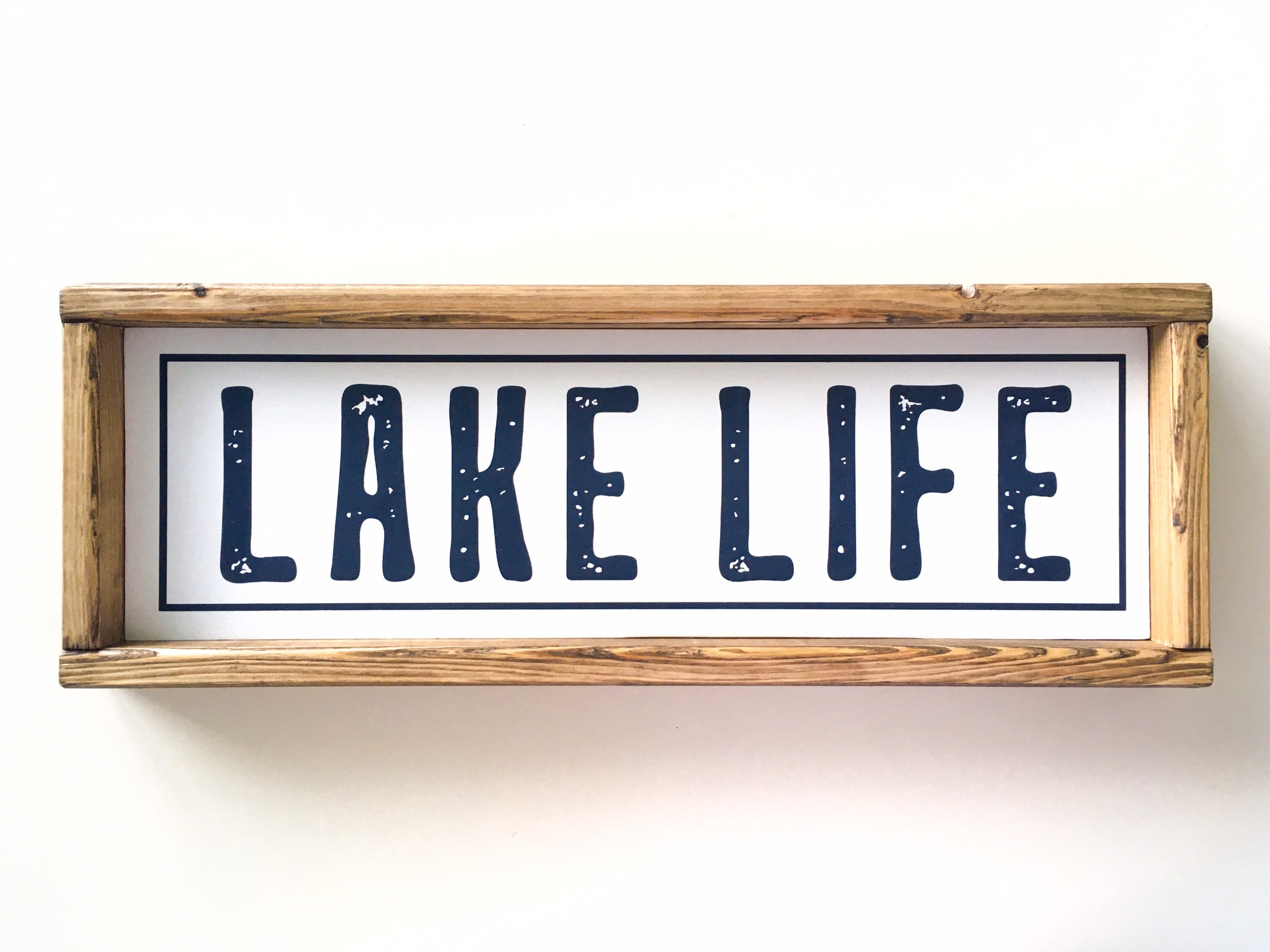 Lake Life Sign / Lakehouse Decor / Summer Wall Art / Coastal Etsy