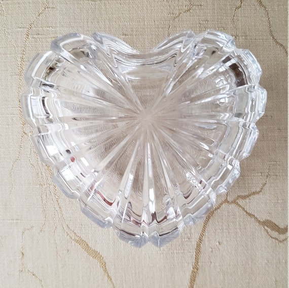 Crystal Puffed Heart Box with Lid / Crystal Vanit… - image 7