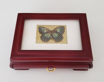 Small Wood Jewelry Box with Window / Small Jewelry Box / DIY Finishing Window