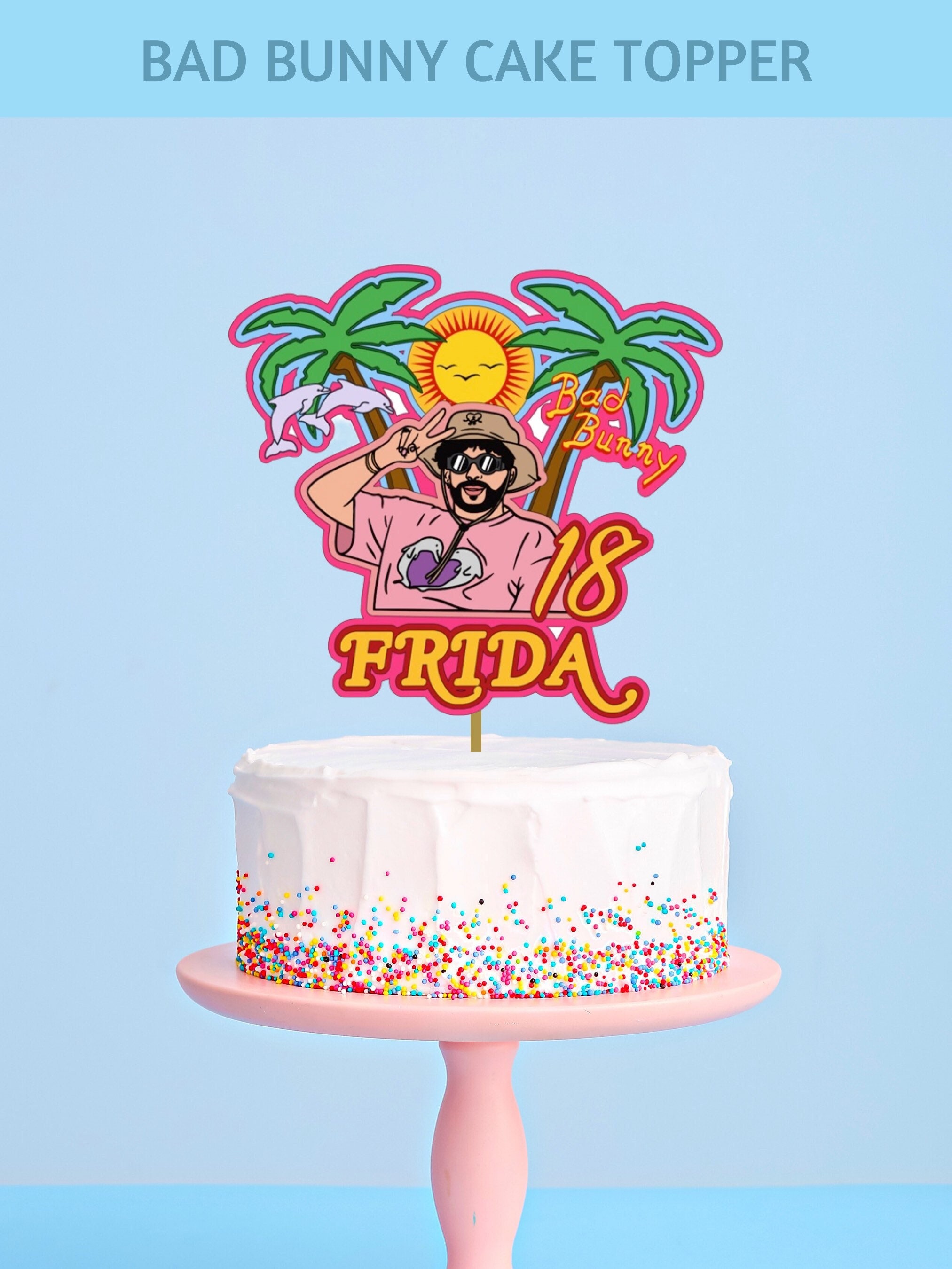 Bad Bunny Un Verano Sin Ti Custom Cake Topper Birthday - Etsy Australia