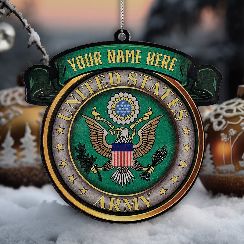 Army Christmas Ornament Etsy