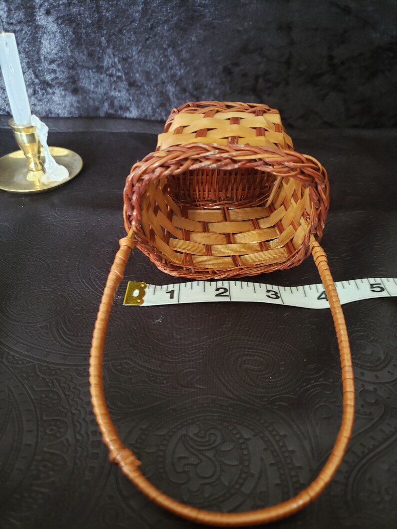 Small Square Offering Basket With Tall Handle Etsy