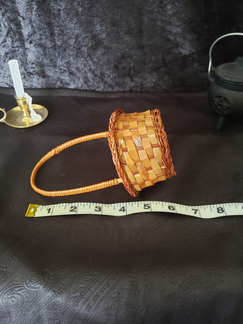 Small Square Offering Basket With Tall Handle Etsy