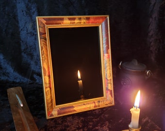Gold Flower Border Scrying Mirror