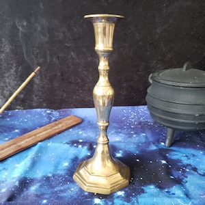 Vintage Tall Bronze Candle Holder