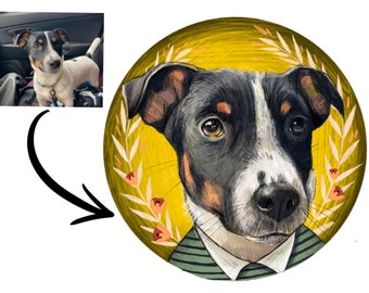 Retrato de gato personalizado, dibujo personalizado de perro y gato a partir de foto, dibujo a mano, arte de retrato digital, arte de retrato de mascotas, mascota esbozada