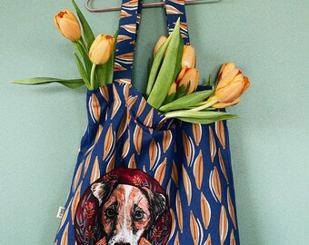 Bolsa de tela Jack Russell Terrier / Bolsa de compras reutilizable de algodón