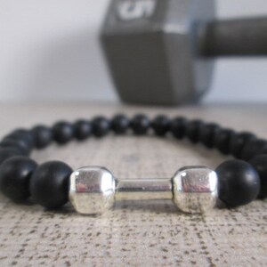 Dumbbell, Barbell Workout Bracelets, Perfect Gift For Your Fitness Jewelry Friends Long Square No Words