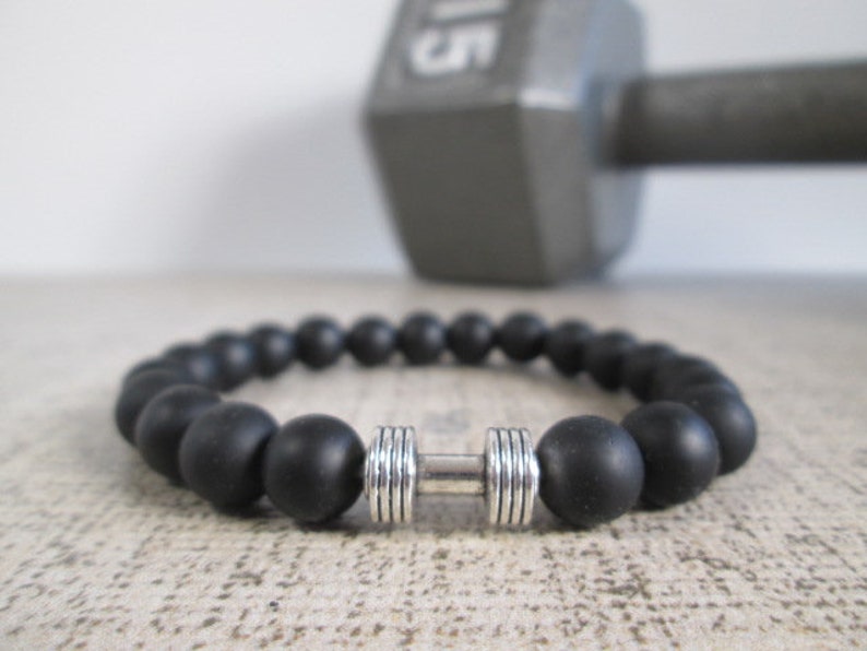 Dumbbell, Barbell Workout Bracelets, Perfect Gift For Your Fitness Jewelry Friends image 7