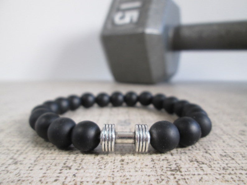 Dumbbell, Barbell Workout Bracelets, Perfect Gift For Your Fitness Jewelry Friends Round Dumbbell