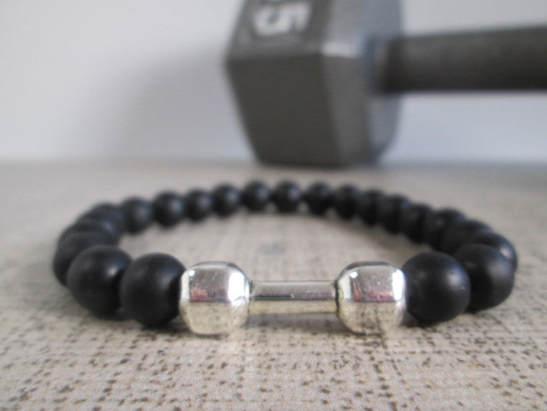 Dumbbell, Barbell Workout Bracelets, Perfect Gift For Your Fitness Jewelry Friends image 4
