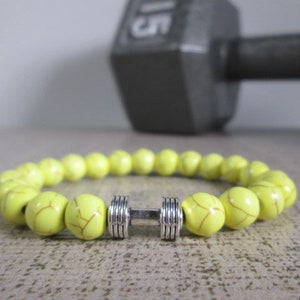 Dumbbell, Barbell Workout Bracelets, Perfect Gift For Your Fitness Jewelry Friends Round Dumbbell