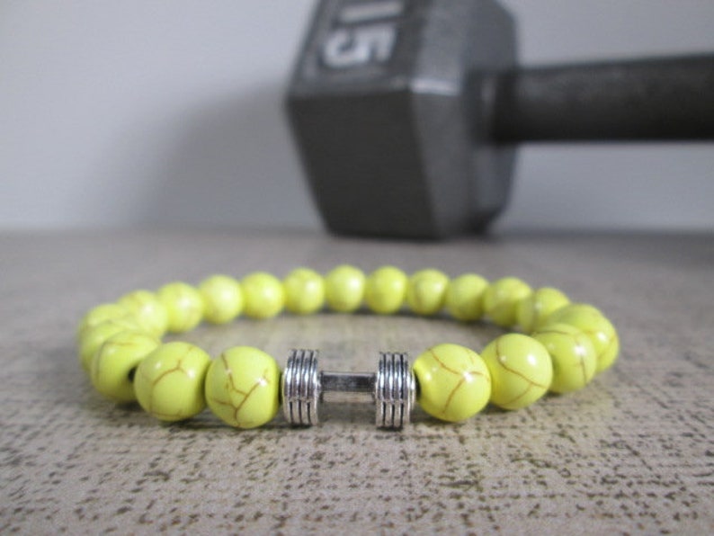 Dumbbell, Barbell Workout Bracelets, Perfect Gift For Your Fitness Jewelry Friends Round Dumbbell