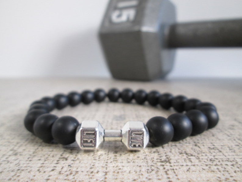 Dumbbell, Barbell Workout Bracelets, Perfect Gift For Your Fitness Jewelry Friends image 5
