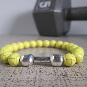 Dumbbell, Barbell Workout Bracelets, Perfect Gift For Your Fitness Jewelry Friends Long Square No Words