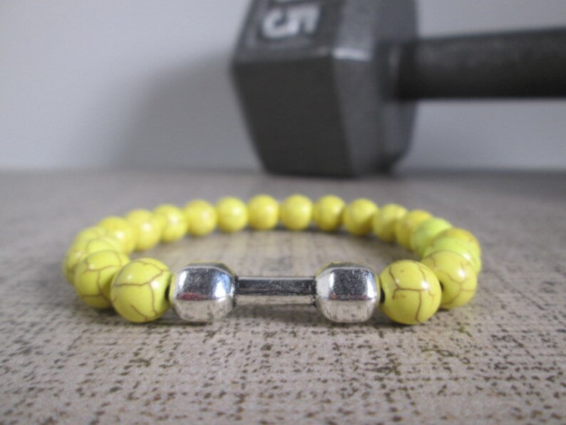 Dumbbell, Barbell Workout Bracelets, Perfect Gift For Your Fitness Jewelry Friends Long Square No Words