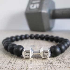 Dumbbell, Barbell Workout Bracelets, Perfect Gift For Your Fitness Jewelry Friends image 6