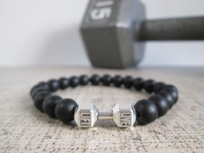 Dumbbell, Barbell Workout Bracelets, Perfect Gift For Your Fitness Jewelry Friends image 6