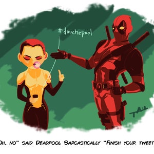 Deadpool i Negasonic Teenage Warhead (8x10)