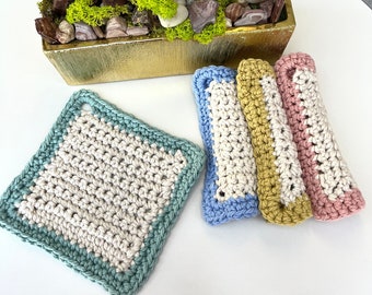 Beginner Pattern Crochet Dishcloth Crochet Spa Gift Bathroom Decor Pattern Quick Crochet Dishcloth Kitchen Dishrag Facecloth Gift for Her