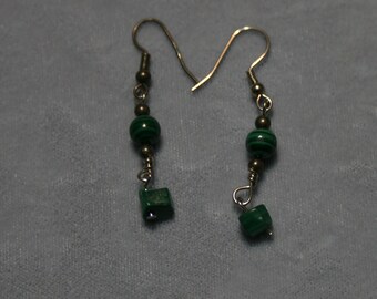 Green Jasper beads with silver bead accents.