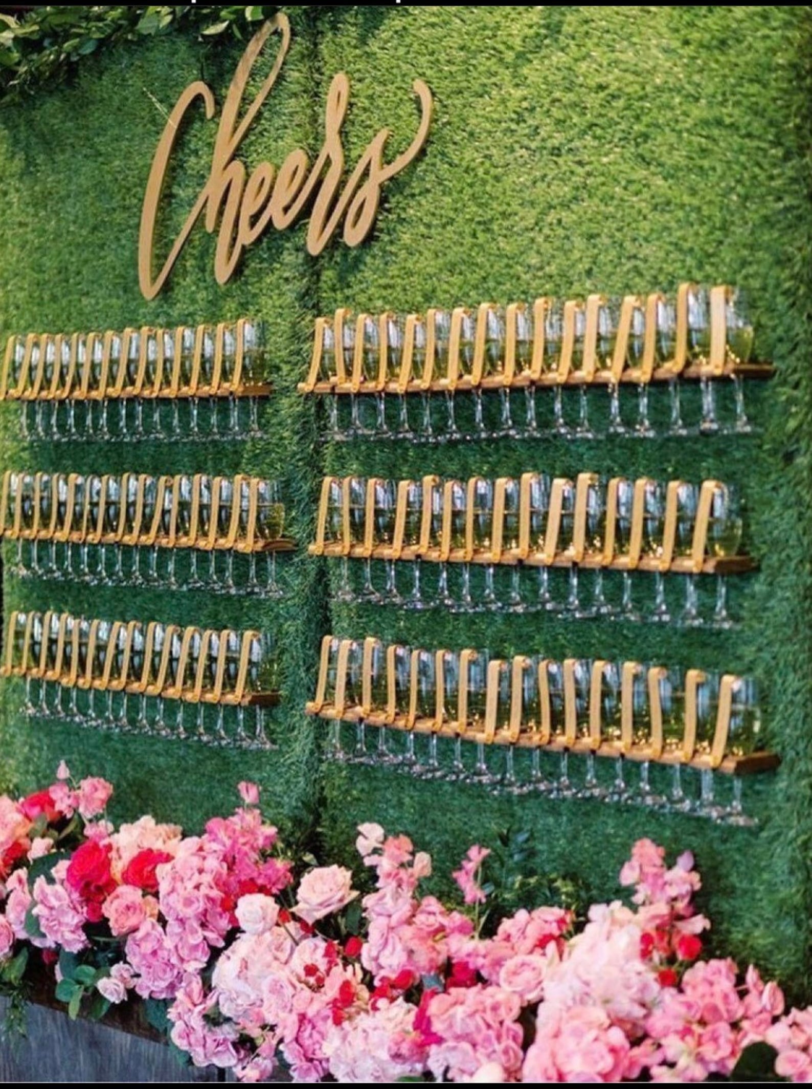 Champagne Wall With Stand Holds 24Champagne Flutes Etsy