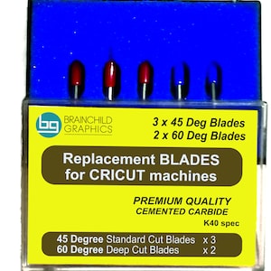 Cricut blades Combo Box of 5 replacement blades.