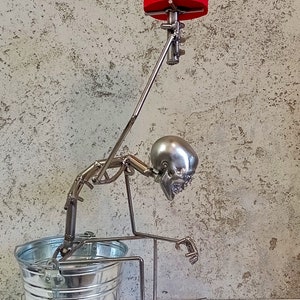 Squelette, porte-papier toilette, support, crâne, support, hauteur 70 cm, porte-papier toilette amusant.