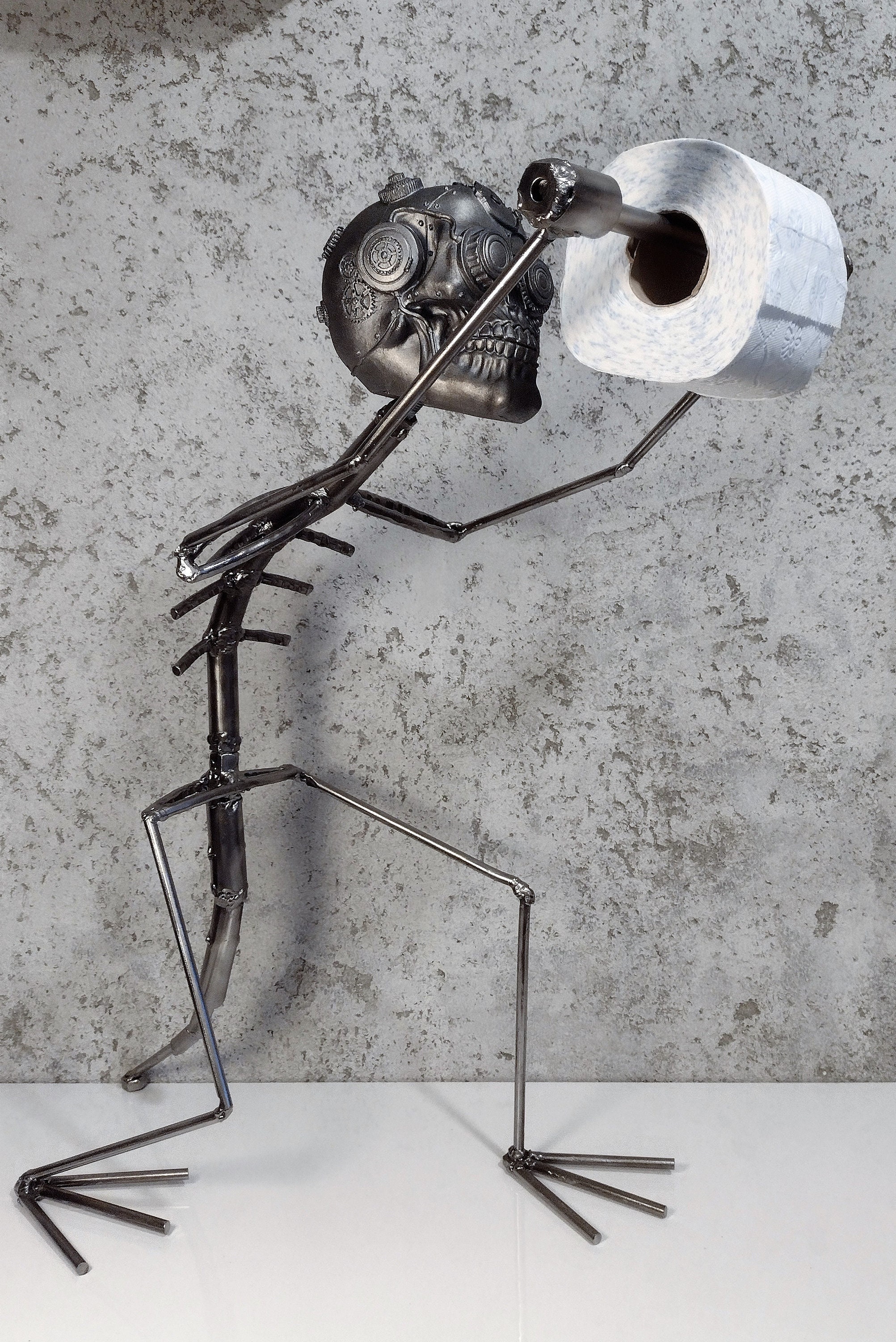 Toilet Paper Holder, Stand, Skeleton, Skull, Stand, for Toilet, Height 70  Cm, Funny Toilet Paper Holder 