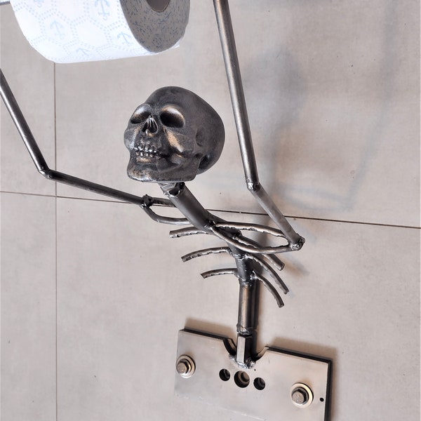 Metal Skeleton Toilet Paper Holder Etsy