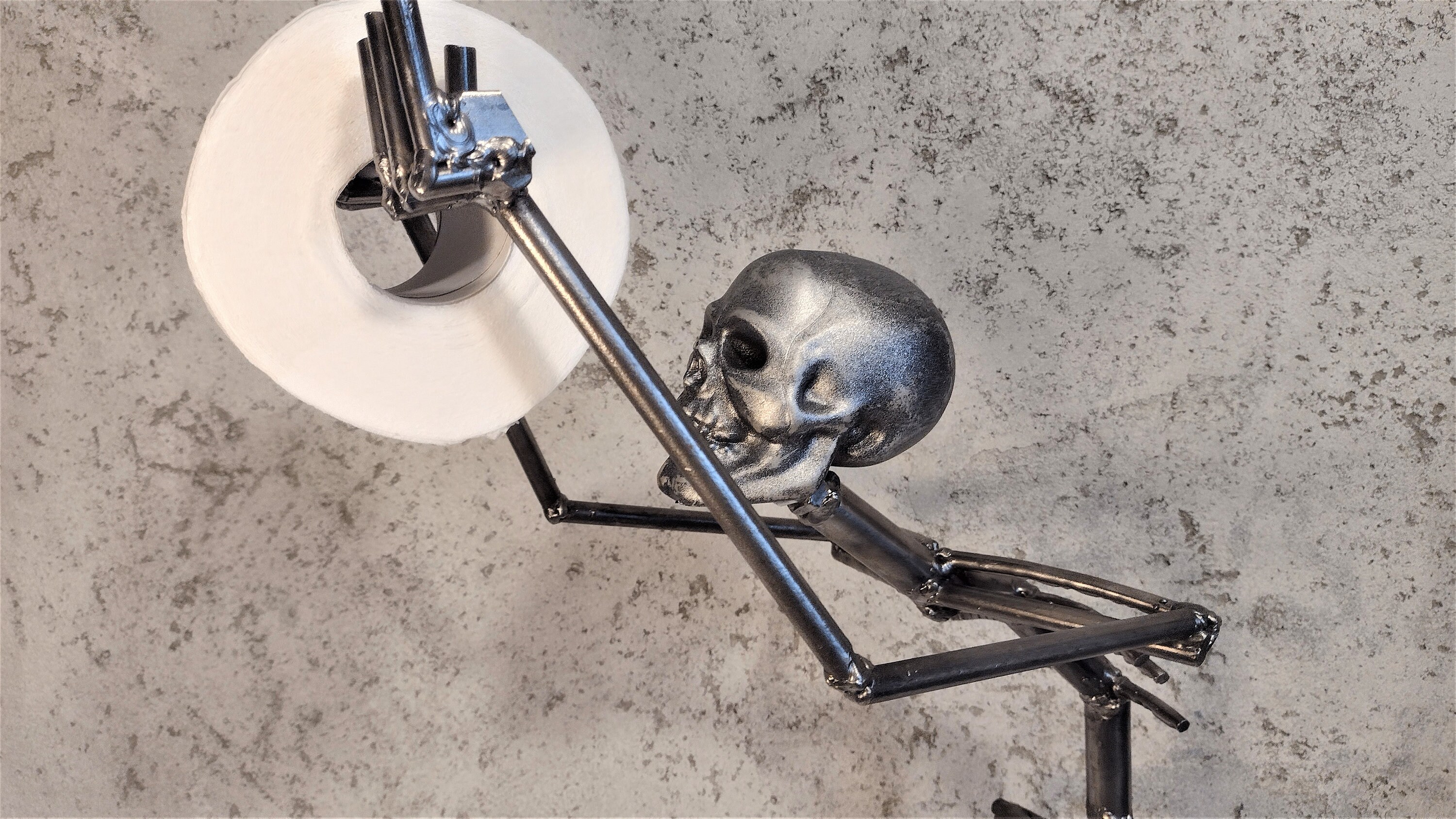 Toilet Paper Holder, Stand, Skeleton, Skull, Stand, for Toilet, Height 70  Cm, Funny Toilet Paper Holder 