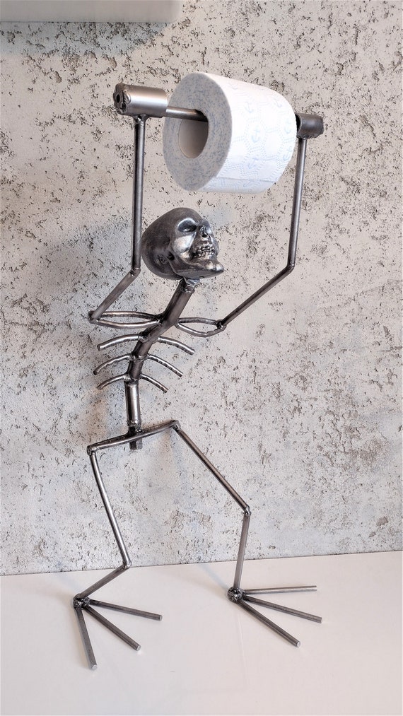 Porte-papier toilette en métal squelette tête de mort 70 - Etsy France