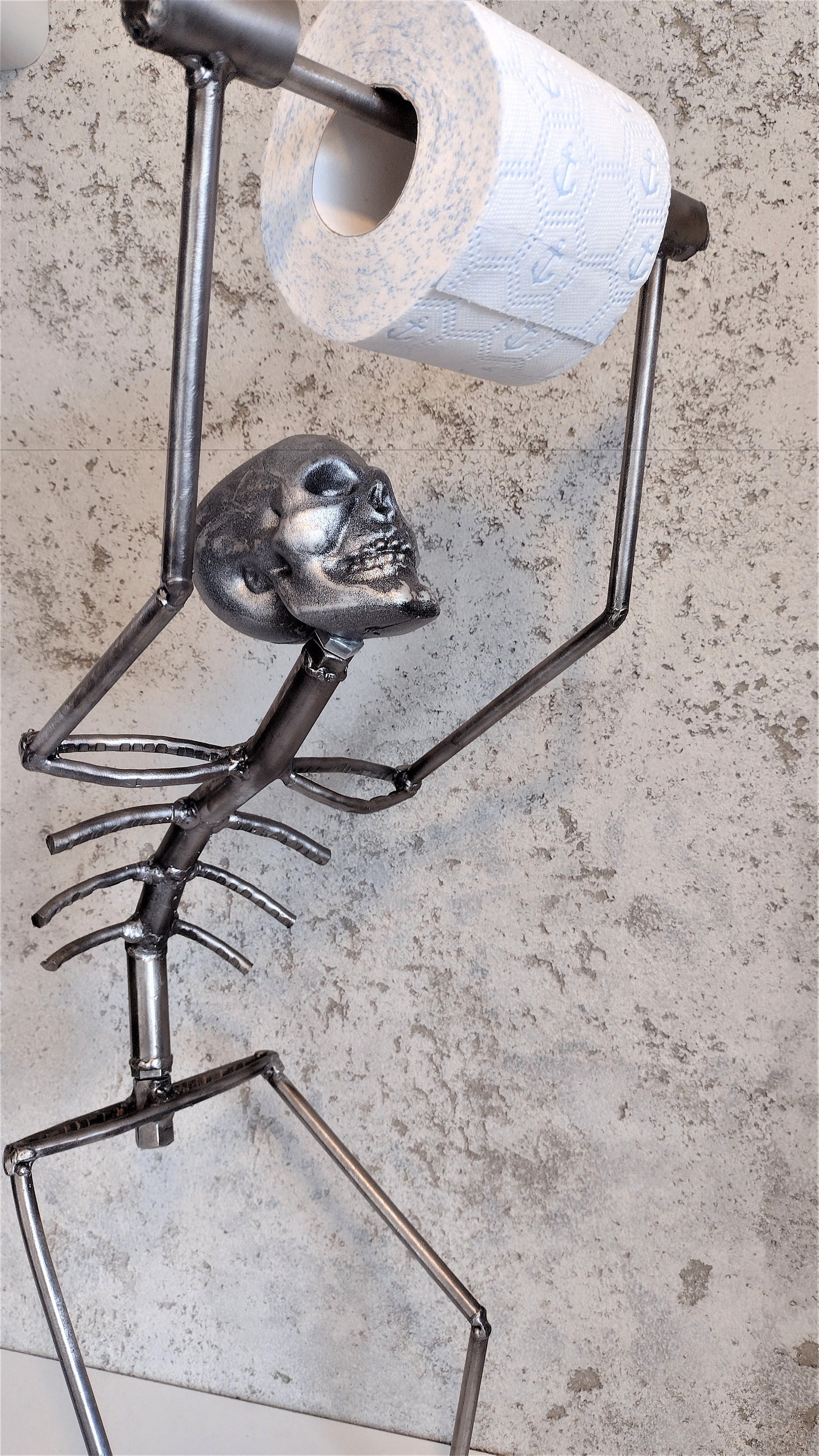 Toilet Paper Holder, Stand, Skeleton, Skull, Stand, for Toilet, Height 70  Cm, Funny Toilet Paper Holder 