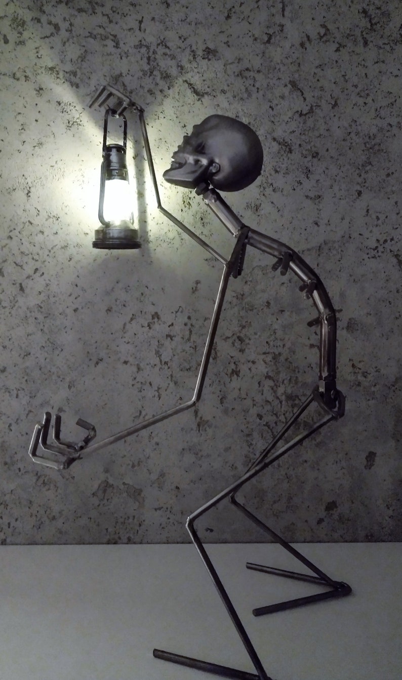 Floor Lamp, Skeleton, Metal Skeleton With LED Lamp, Skeleton Lamp