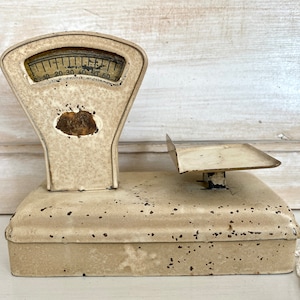 Antique enamel scale 1930s miniature dollhouse grocery store accessory