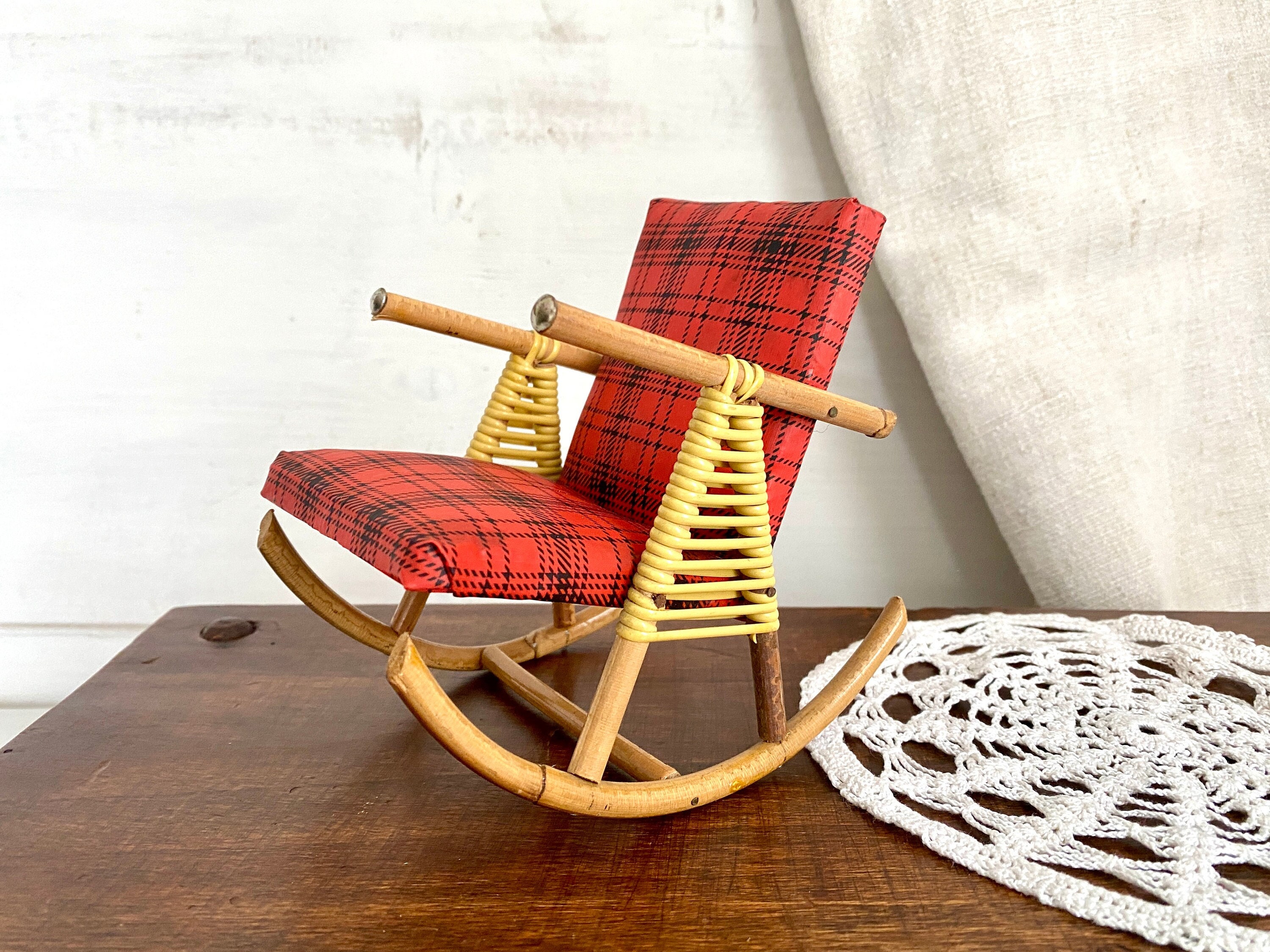 Buffalo plaid rocking chair sale