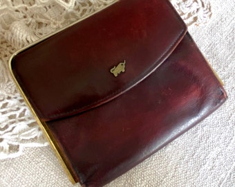 Vintage leather wallet "Braun Büffel" burgundy