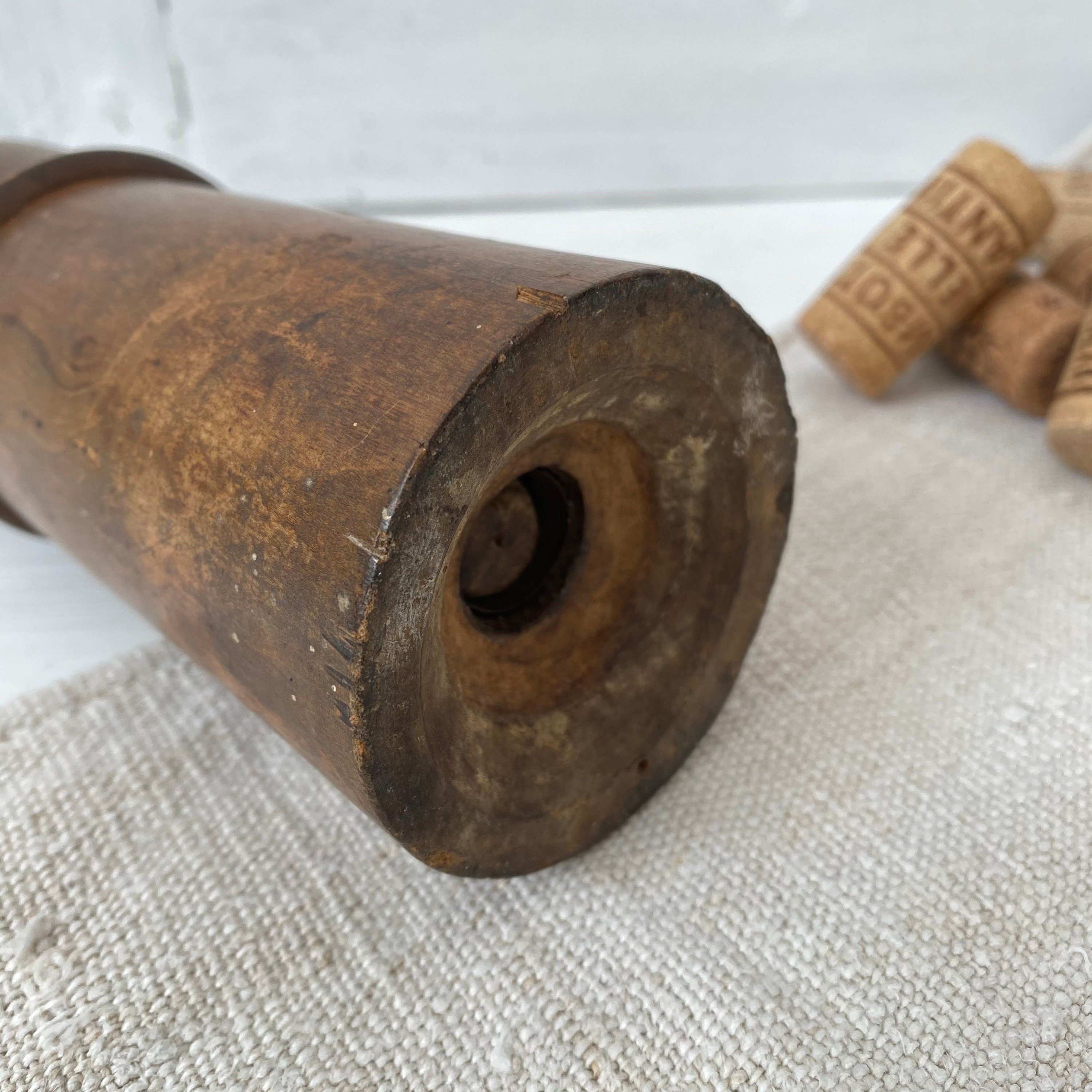 Antique Wine Bottle Corker Primitive Cork Inserter Wooden Etsy