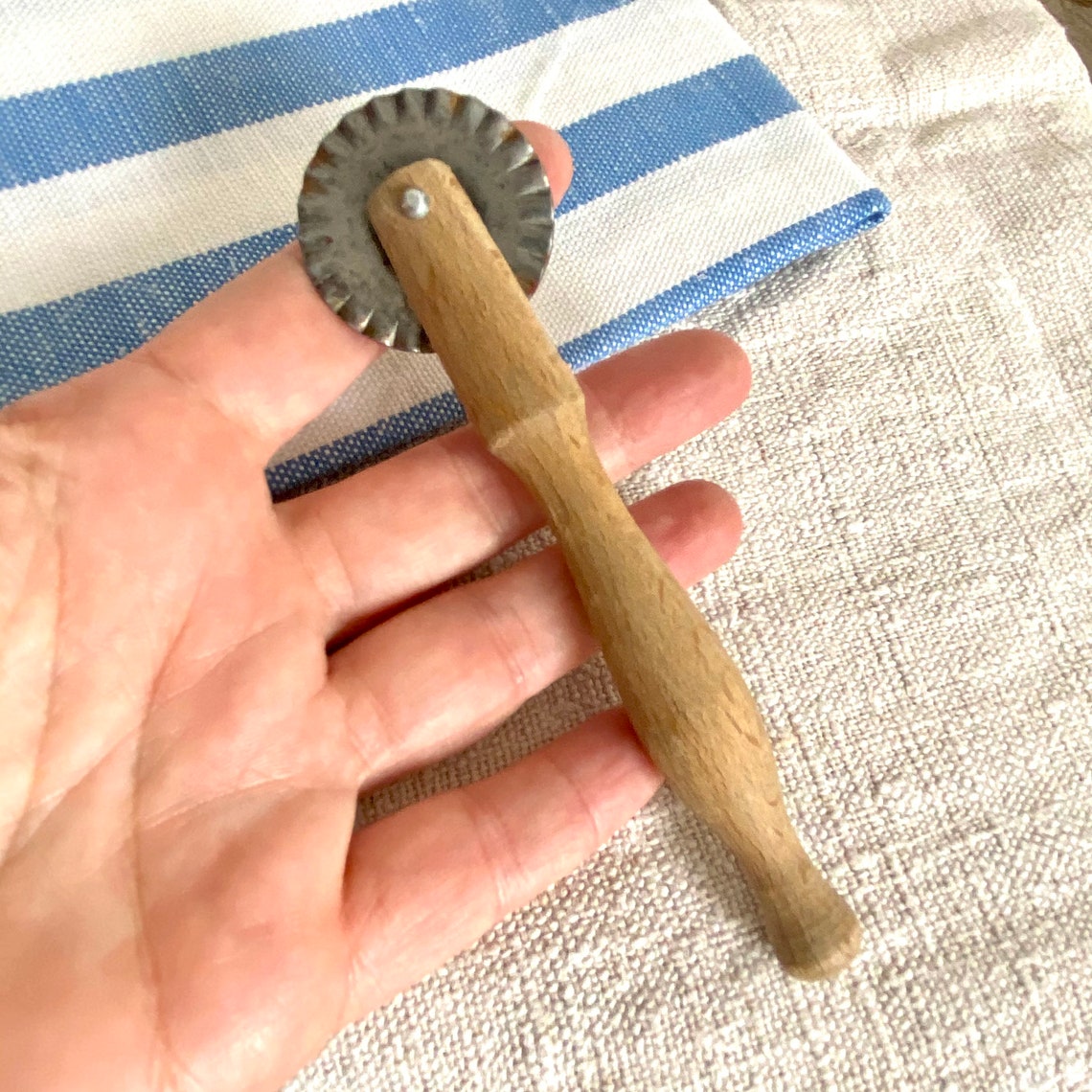 Antique pie pastry crimper Vintage dough wheel cutter Etsy