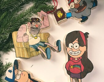 Heroes Gravity Falls christmas decoration (Dipper,Mabel,Stan,Shmebulock,Zus)