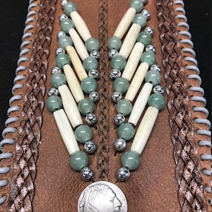 Desert Tan leather tank bib for Indian Motorcycles